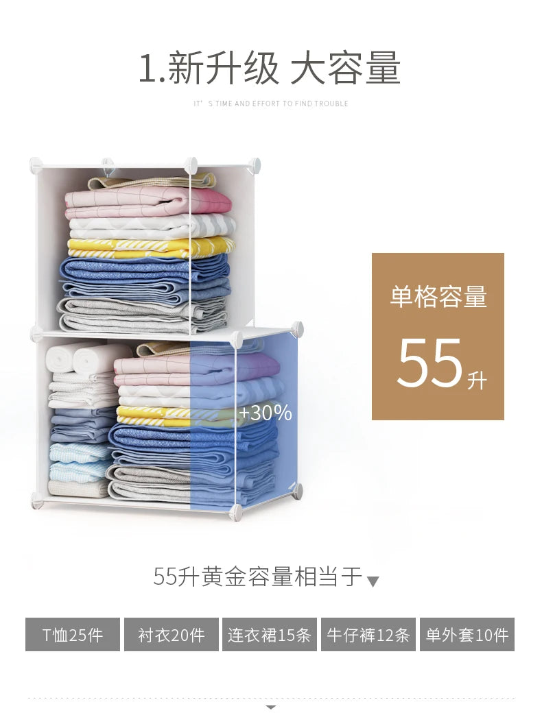 Modern Minimalist Closet Nordic Makeup Cube Jewelry Simple Portable Display Door Shelves Wardrobe Fabric Armario Hotel Furniture - Buy online at  Vibe In Cart.