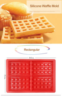 Food Grade Silicone Waffle Mold DIY Cake Mould Non-stick Silicone Baking Mold Set Kitchen Bakeware Waffle Maker - Buy online at  Vibe In Cart.