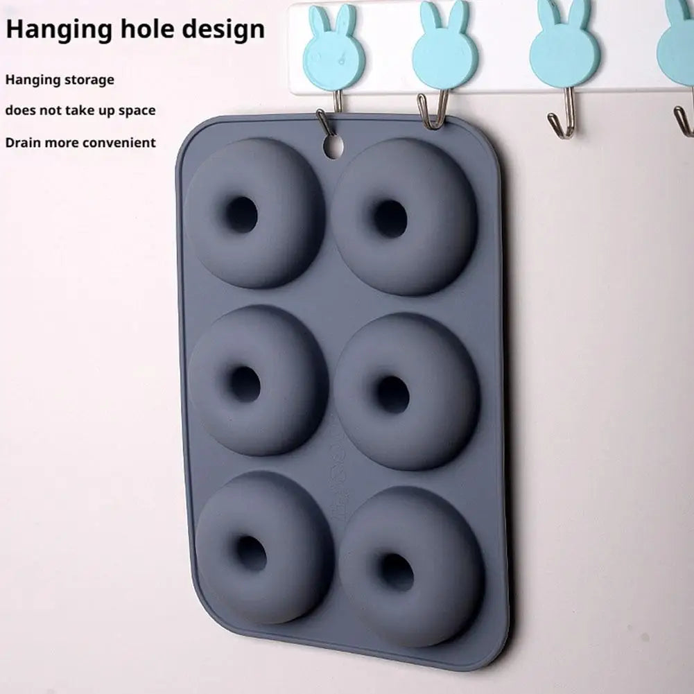 6 Holes Silicone Donut Mold Bagel Pan Non-stick Baking Heat Resistance DIY Mould Doughnut Maker Pan Baking Tool for Oven Bakewar - Buy online at  Vibe In Cart.