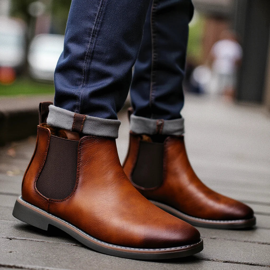 40~46 Men Chelsea Boots Brand Retro Comfortable Fashion Men Boots - Buy online at  Vibe In Cart.