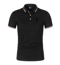 Men's Short Sleeve Turn-Down Collar Polyester Polo Shirt