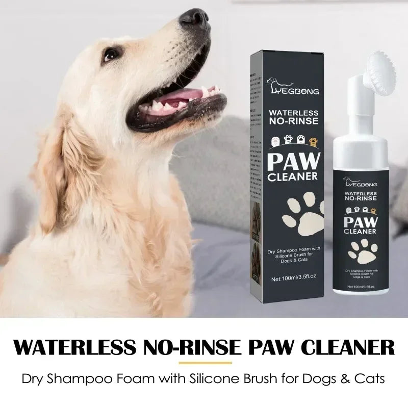 Dog Paw Washing Foam Pet Foot Cleaning Foam Rinse-free Paw Cleaner No Washing Claw Care Supplies For Cat With Silicone Brush - Buy online at  Vibe In Cart.