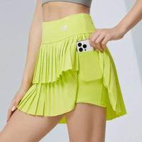 Women Sports Mini Pleated Skirt Golf Tennis Skirts With Pocket Double Layer Gym Fitness Running Yoga Athletic Workout Skort - Buy online at  Vibe In Cart.