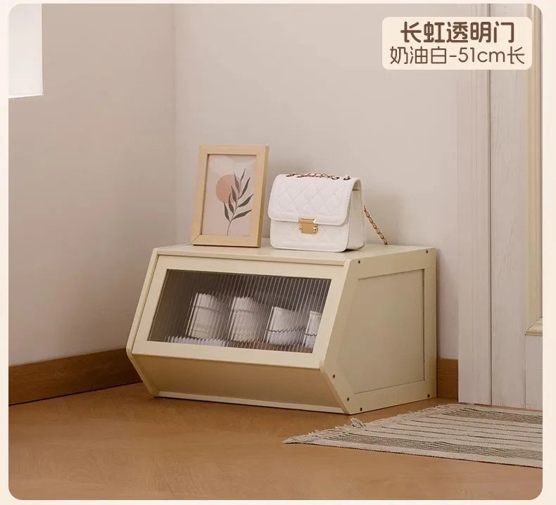 Multi-Layer Shoe Cabinet with Door for Dust-Proof Storage