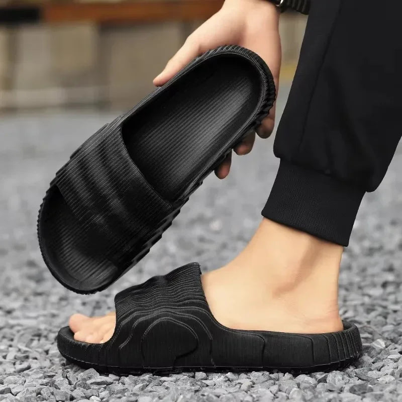 Soft Home Slippers Couple Summer Indoor Skid Proof Bathroom Slippers Sandals Hotel Solid Color Men Women Flip Flops Flat Shoes - Buy online at  Vibe In Cart.
