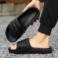 Soft Home Slippers Couple Summer Indoor Skid Proof Bathroom Slippers Sandals Hotel Solid Color Men Women Flip Flops Flat Shoes - Buy online at  Vibe In Cart.