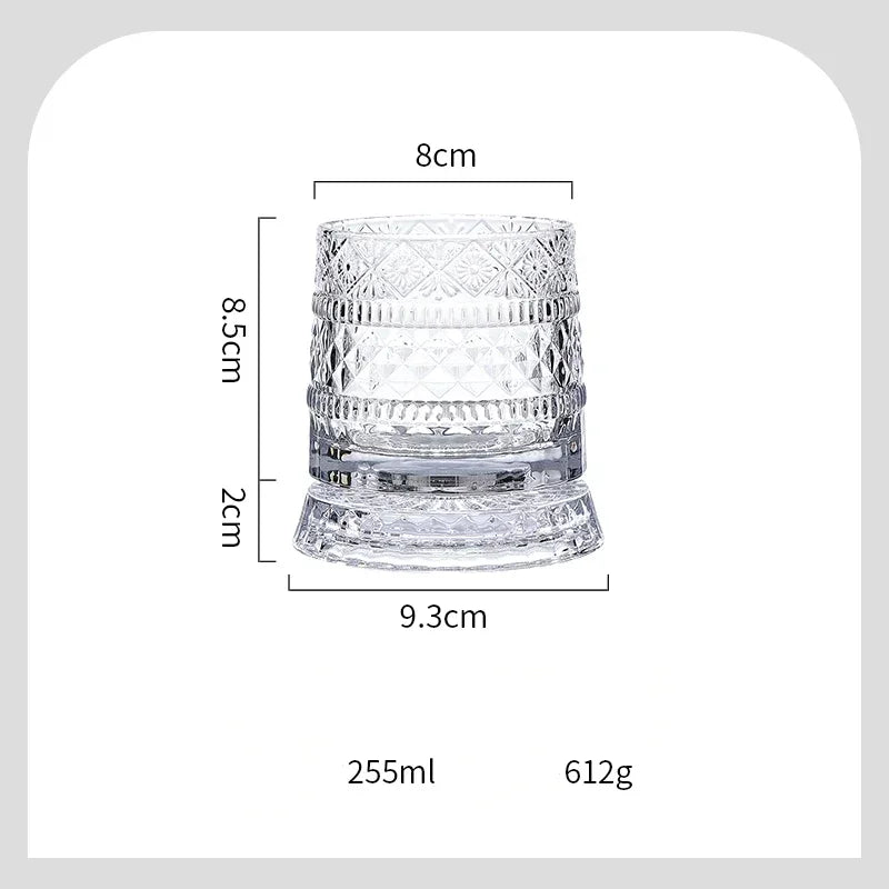 255 ML Transparent Round Glass Whiskey Wine Beer Cup