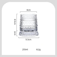 255 ML Transparent Round Glass Whiskey Wine Beer Cup