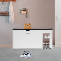 3-Tier Shoe Bench Rack W/Cushioned Seat Hidden Drawers Shoes Storage Cabinet for Home Entrance - Buy online at  Vibe In Cart.