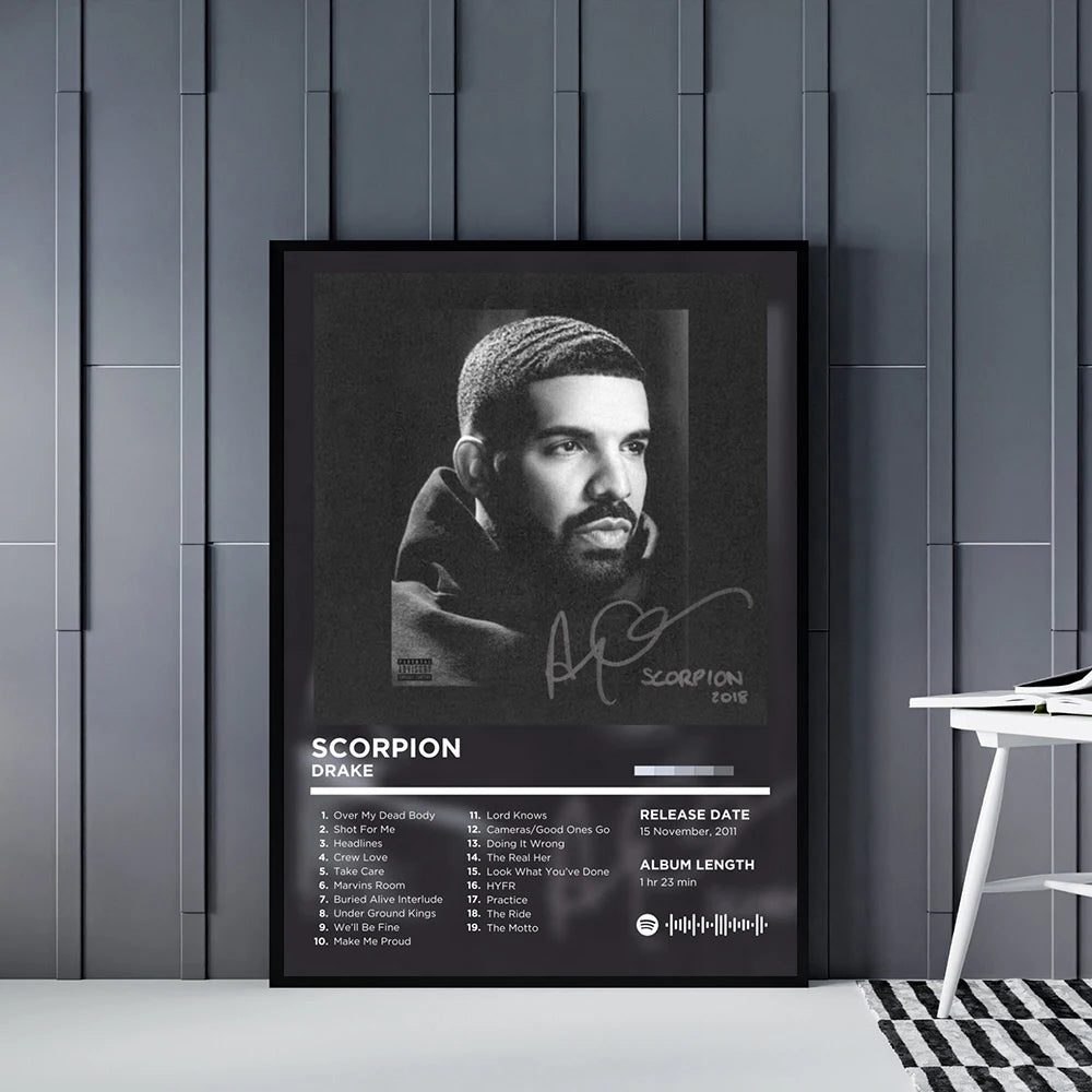Rapper Album Cover Retro Poster Music Canvas Wall Art Print Mural Home Decor Music Lover Gift - Buy online at  Vibe In Cart.