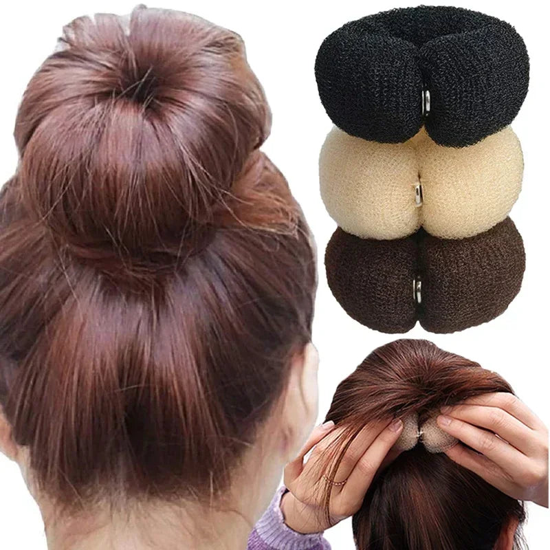 Magic Roll Foam Sponge Easy Big Ring Women Fashion Hair Bun Maker Donut Hair Styling Tools Hairstyle Hair Accessories for Girls - Buy online at  Vibe In Cart.