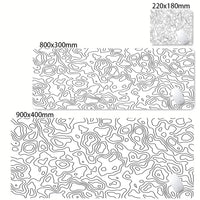 Large Waterproof Non-Slip Rubber Mouse Pad in Black and White