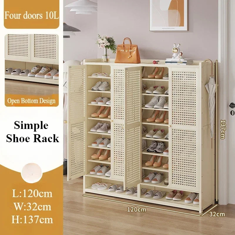 Multi-Layer Large Capacity Shoe Cabinet with Dust and Moisture Protection
