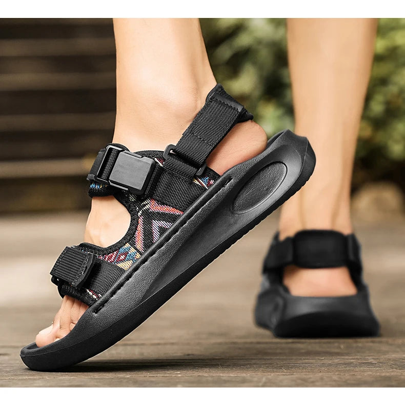 Men's outdoor casual sandals summer new soft-sole non-slip comfort sandals fashion youth Joker light breathable sports slippers - Buy online at  Vibe In Cart.