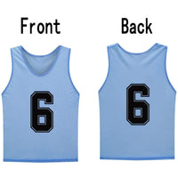 12 PCS Men's Football Pinnies Quick Drying Soccer Jerseys Youth with Numbers Basketball Team Practice Sports Training Vest - Buy online at  Vibe In Cart.