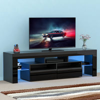 LED TV Stand for Living Room w/20 Colors Lights & Storage Shelf High Gloss TV Cabinet with Large Drawers for Gameroom/Bedroom - Buy online at  Vibe In Cart.