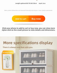Multi-Layer Shoe Cabinet with Dustproof Large-Capacity Design