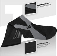 Knee-High Compression Socks for Men and Women, 20-30 mmHg, Black