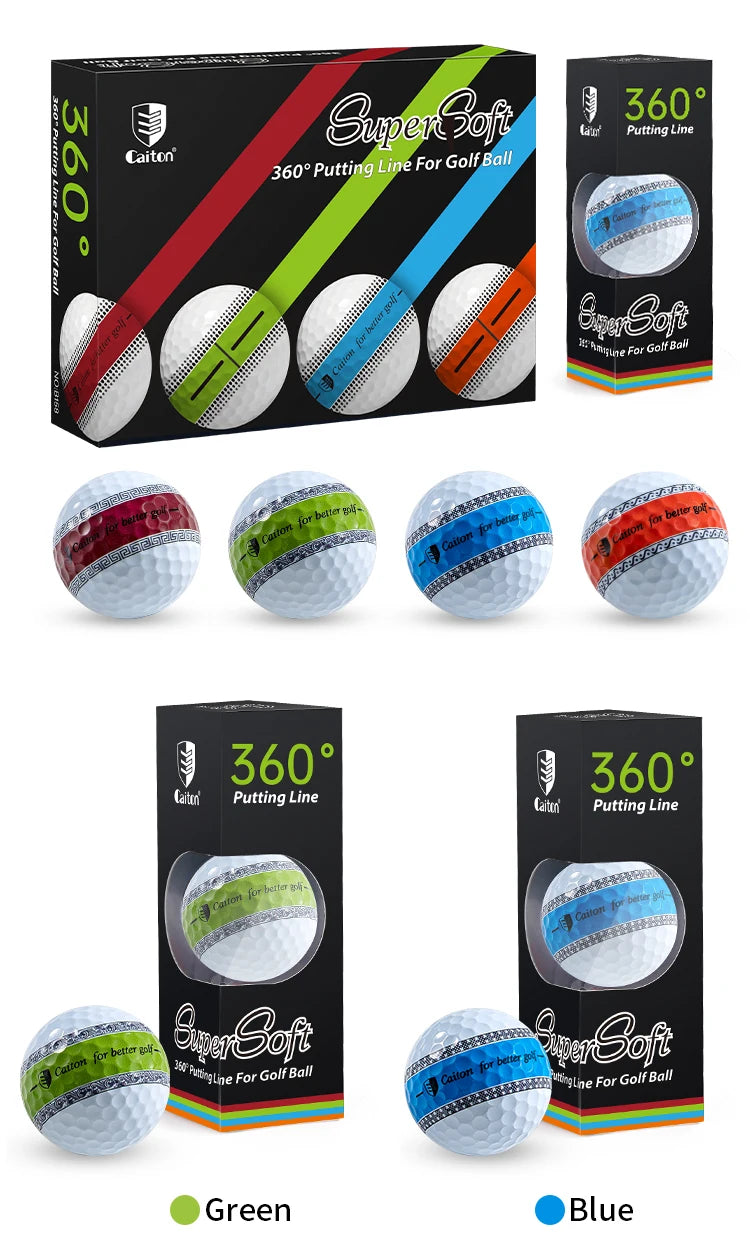 Caiton 12/3pcs 3-Layer PU Putter Golf Ball, 360° Precision Stable Shooting Line, Enhancing Putting Accuracy and Stability - Buy online at  Vibe In Cart.