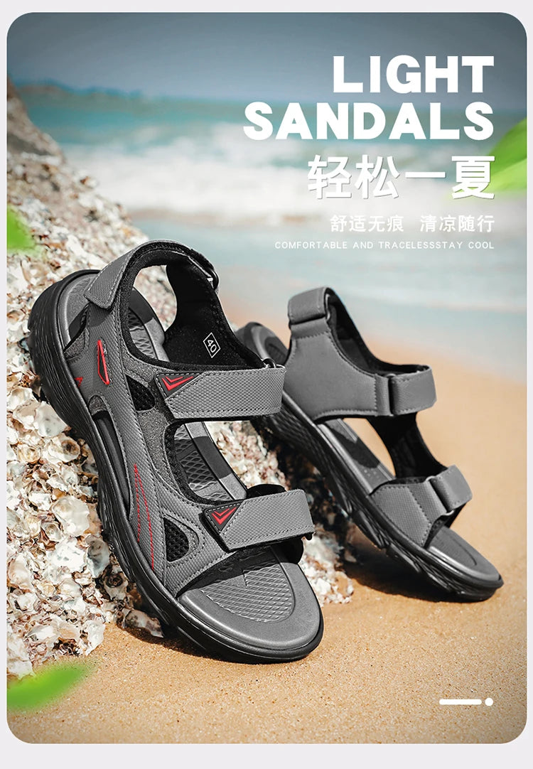 Mens Sports Sandals Outdoor Hiking Waterproof Beach Sports Mens Sandals Summer Open Toe Adjustable Laces - Buy online at  Vibe In Cart.