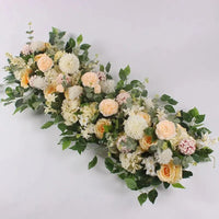 100cm Luxury White Rose Artificial Flower Row Wedding Table Centerpiece Flowers Backdrop Wall Arches Decor Party Stage Floral - Buy online at  Vibe In Cart.