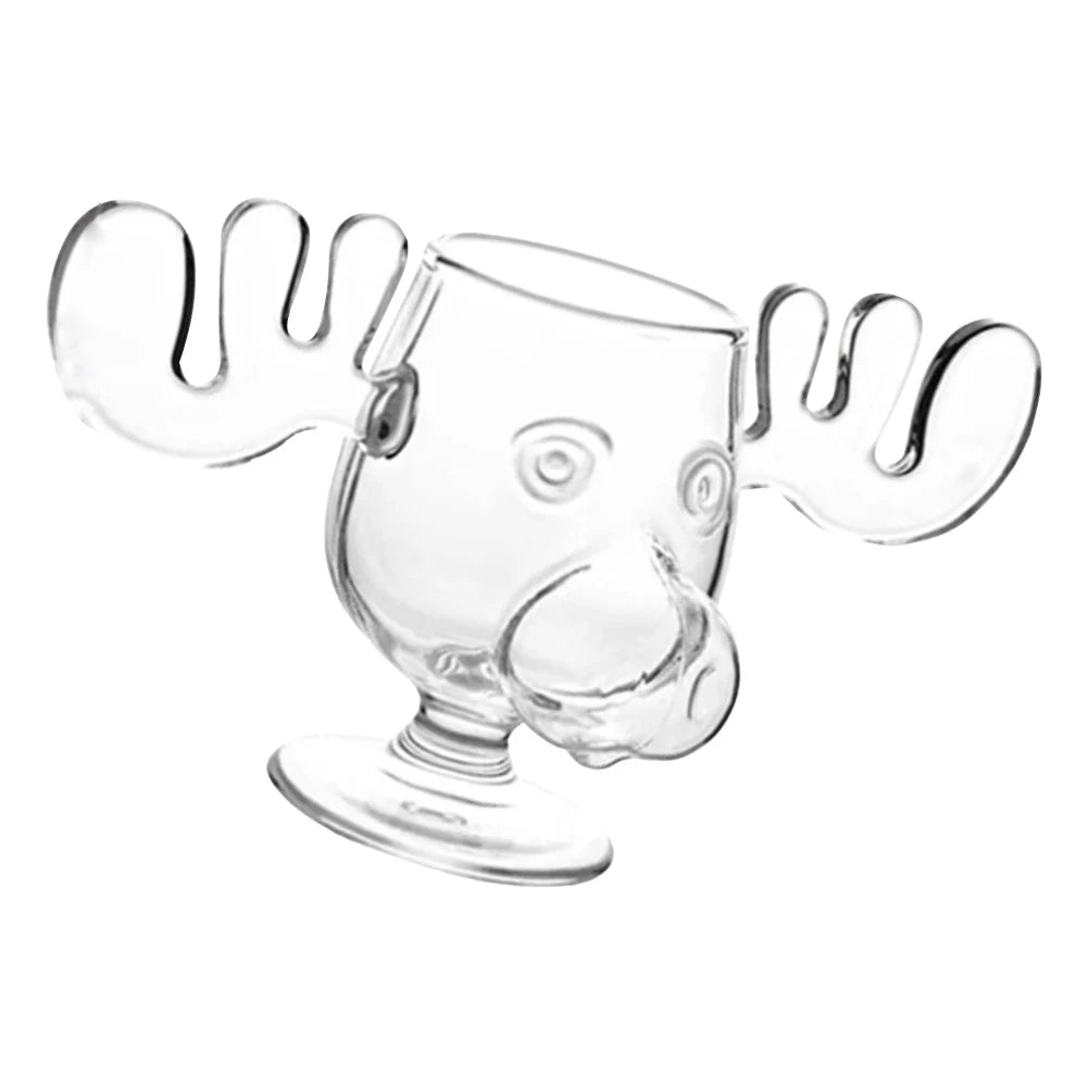 1/2/3PCS Christmas Elk Glass Cup 8Oz Milk Moose Mug Christmas Reindeer Head Beer Water Cup Xmas Holiday Party Drinkware Gifts - Buy online at  Vibe In Cart.