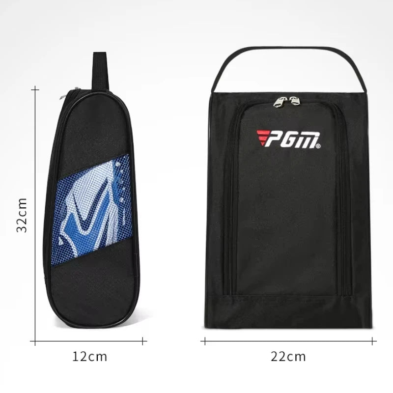 Portable Mini Nylon Golf Shoe Bag with Ball Holder
