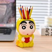 Resin Desk Pen Holder With Lovers Style For Office Storage
