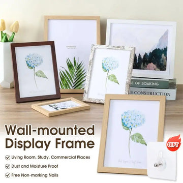 Multi Size Wall-mounted Display Frame Wooden Photo Frame DIY Photo Frame High Quality Home Decorative Picture Frame Easy To Hang - Buy online at  Vibe In Cart.