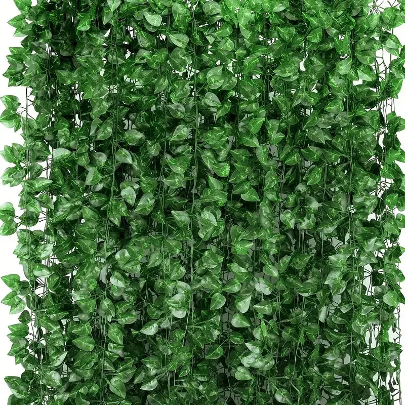 Artificial Green Leaves Ivy Vine Garland Creeper Rattan Fake Leaf Plants Hanging Garlands for Garden Wedding Party Home Decor - Buy online at  Vibe In Cart.