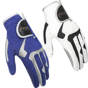 1pc golf gloves for men women left right hand GvOvLvF Brand new Fabric lycra sports gloves pair golfer gift blue white - Buy online at  Vibe In Cart.