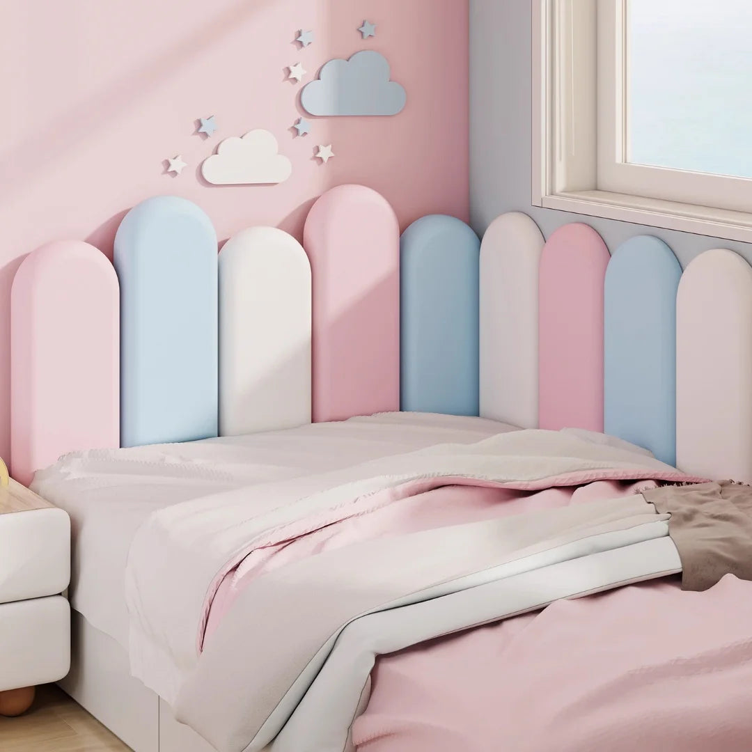 1PC 40x20cm Nordic Style Headboard Bedroom Head Board Stickers Room Anti-collision Wall Panels Home Decoration - Buy online at  Vibe In Cart.