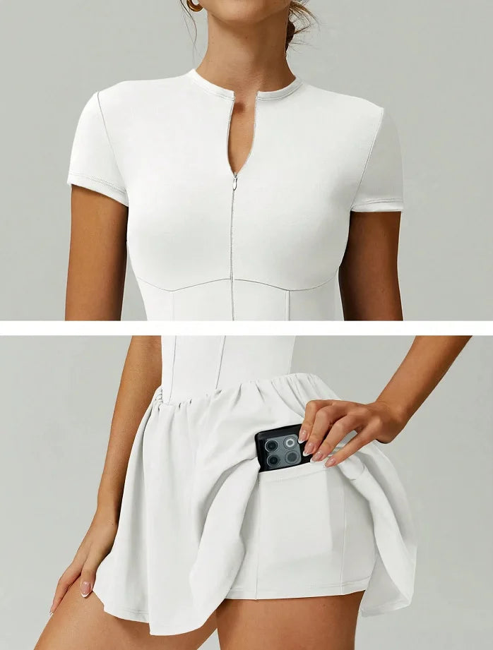 Tennis Dress With Shorts Tennis Wear Workout Gym Outfit Sport Golf Dress Women Casual Slim Fit Stretchy Badminton Clothing - Buy online at  Vibe In Cart.