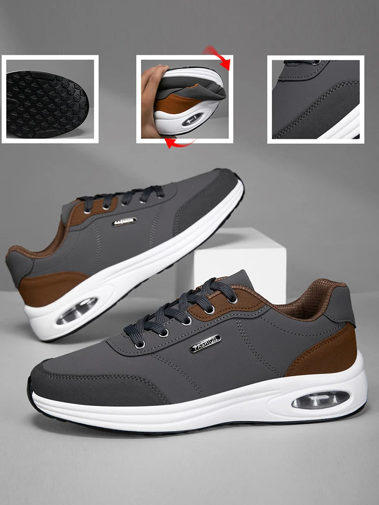Men's Casual Sports Shoes Waterproof Walking Sports Shoes Casual Men's Leather Sports Shoes Non-slip Shoes Men's Tennis Shoes - Buy online at  Vibe In Cart.