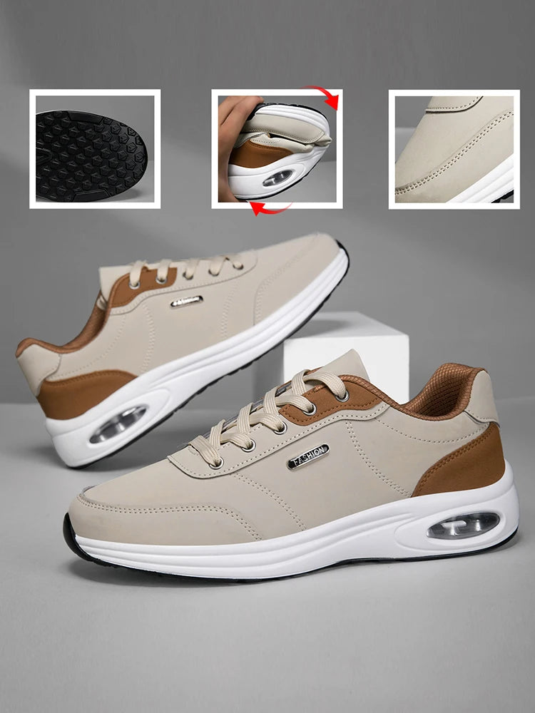Men's Casual Sports Shoes Waterproof Walking Sports Shoes Casual Men's Leather Sports Shoes Non-slip Shoes Men's Tennis Shoes - Buy online at  Vibe In Cart.