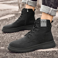 Italian Men's Genuine Leather Boots Fashion Outdoor Boots High Quality Casual Ankle Boots Antiskid Comfort Winter Platform Boots - Buy online at  Vibe In Cart.