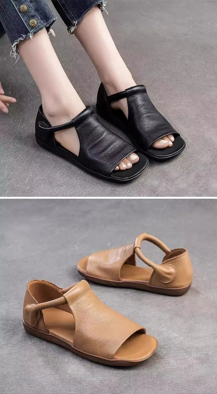 Women's Open-Toe Flat Sandals with Cross Strap & Adjustable Ankle Strap - Summer Casual Lightweight Walking Shoes for Women, Min - Buy online at  Vibe In Cart.