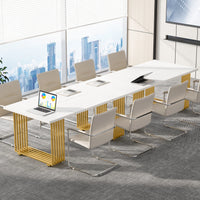 Tribesigns Modern Office Desk, 70.9" Wooden Computer Desk,Executive Desk with Gold Metal Legs, Large Workstation Home Office - Buy online at  Vibe In Cart.