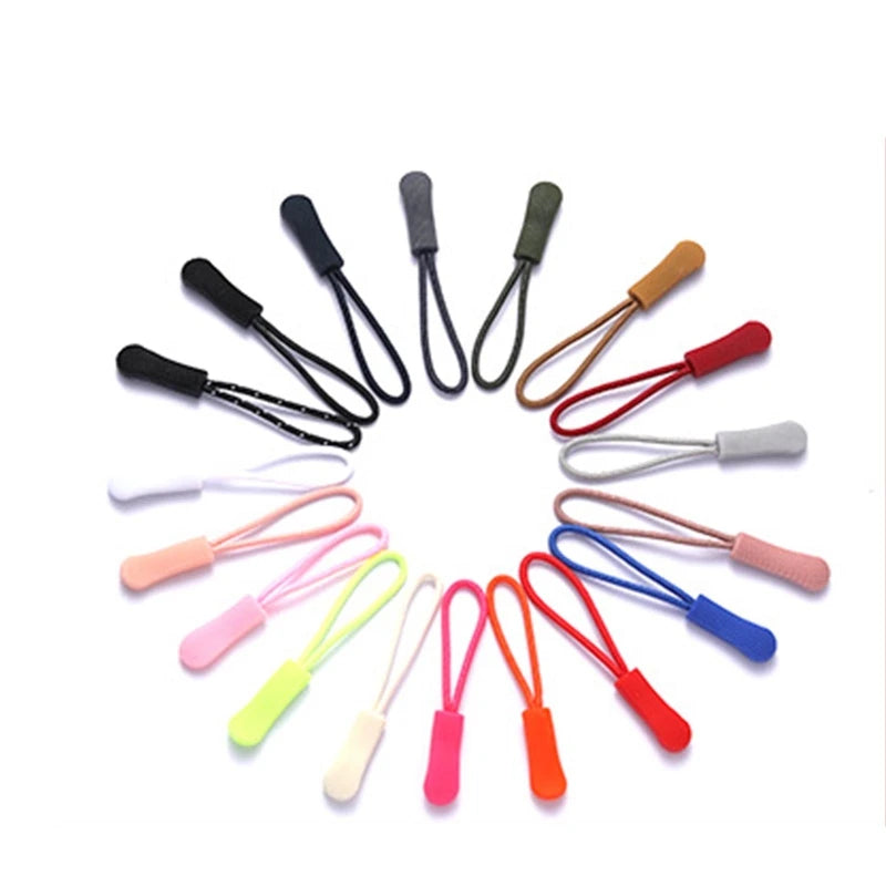 Set of 10 PVC Zipper Pull Replacement Clips for Bags