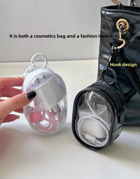 Black Transparent Portable Cable Organizer Bag for Travel Accessories