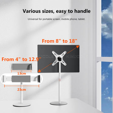 Height Adjustable VESA Portable Monitor Stand for Up to 18-Inch Monitors