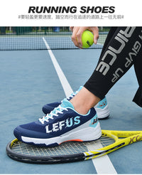 Unisex Lace-Up Tennis Shoes Breathable And Shock-Absorbent