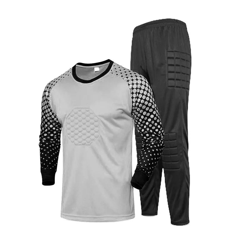 kids Soccer Goalkeeper Jersey Set Child Boy Football Goalkeeper Clothing Long Sleeve Sponge Protector Football Uniforms - Buy online at  Vibe In Cart.