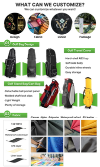 Customized Logo Lightweight Polyurethane Leather Golf Bag Black and Grey Waterproof Wear Resistant Portable Golf Bag - Buy online at  Vibe In Cart.