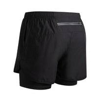 Men's Reflective Quick Drying Polyester Running Shorts With Double Layer