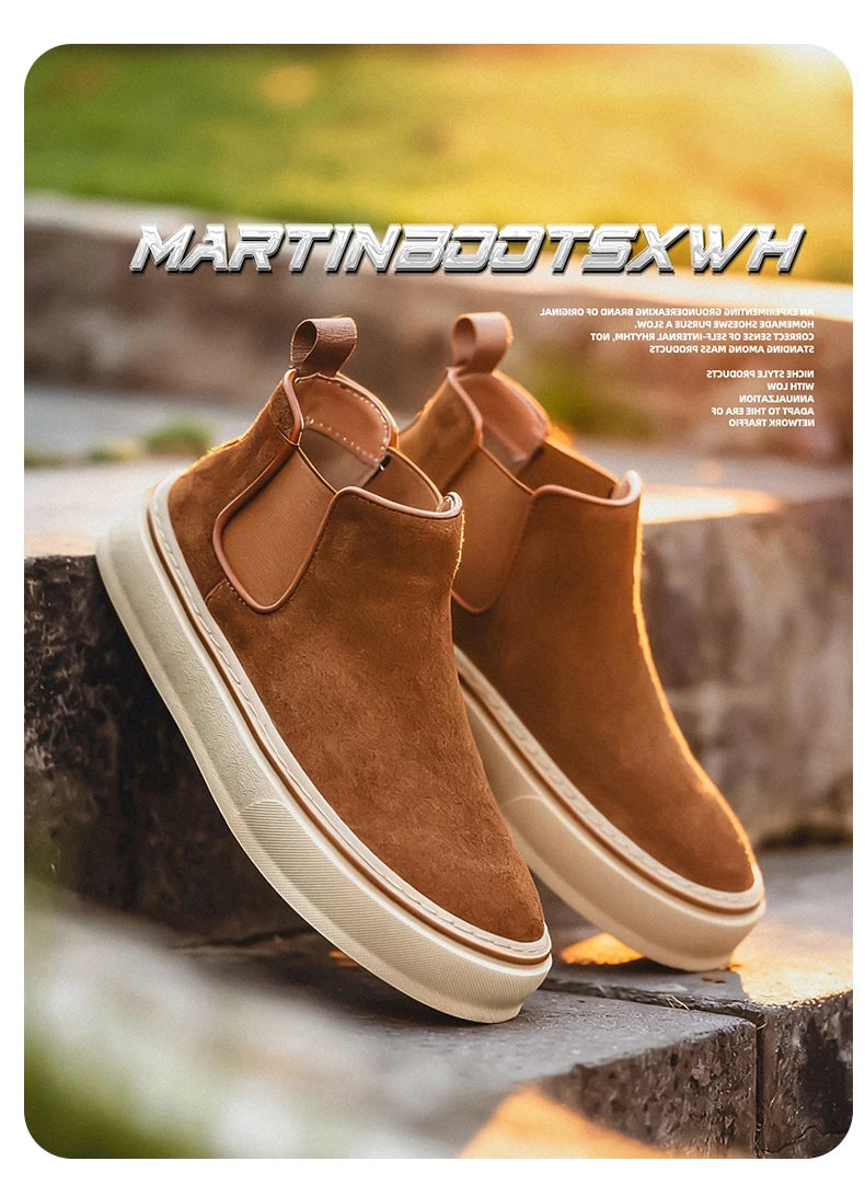 Mens Oxford Boots Stylish High Top Sneakers Casual Sports Shoes British Style - Buy online at  Vibe In Cart.