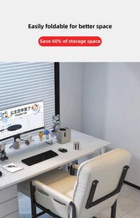 Folding Reclining Office Chair for Lunch Breaks with Backrest