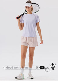 Summer Women's Tennis Sports T-Shirt Gym Running Fitness Training Sportswear Golf Yoga Shirts Quick Dry Breathable Top - Buy online at  Vibe In Cart.
