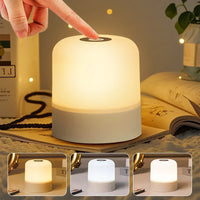 Rechargeable Led Night Light with Remote Control Touch Switch Table Lamp for Reading Bedroom White RGB Color Dimmable Portable - Buy online at  Vibe In Cart.