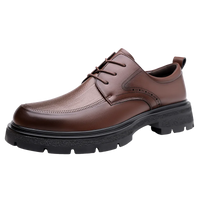 Men's Lace-Up Formal Oxford Shoes with Rubber Outsole